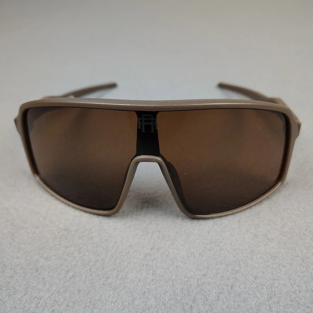 Rebel Reaper Sunglasses Tan Wrap Around Sutro Style Brown Lens Surfer Biker NEW